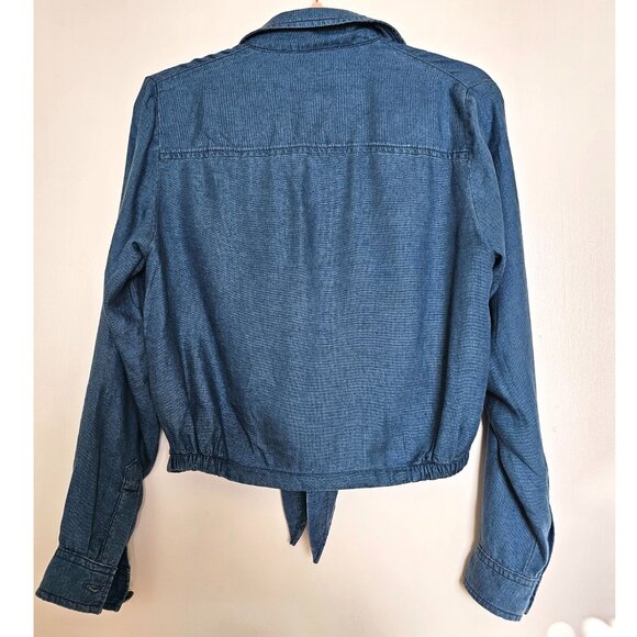 The Kooples Lyocell Western Turquoise Button Down Shirt, 2 (XS), Blue - Picture 3 of 11